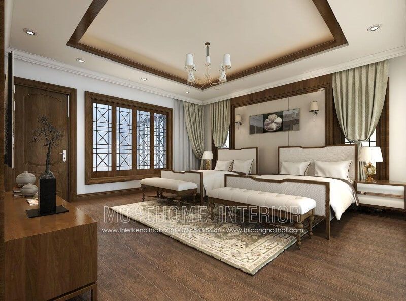 Mẫu giường ngủ phong cách Nhật Bản mới lạ, phần chân giường được thiết kế đơn giản, thanh mảnh nhưng vẫn tạo được sự vững chãi cũng như sự chắc chắn và đặc trưng vẻ đẹp của sở hoa anh đào
