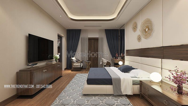 Mẫu kệ tủ gỗ óc chó cao cấp sang trọng kết hợp tay nắm tròn cho không gian phòng ngủphòng khách nhà phốchung cư