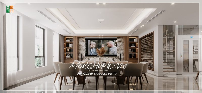 Kệ tủ bằng gỗ chia ngăn giúp trang trí trưng bày những món đồ hay những cuốn sách sắp xếp một cách gọn gàng tiện lợi và thẩm mỹ hiện đại cho không gian phòng khách