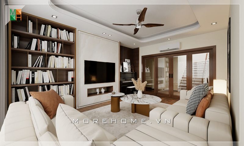 Đây là một mẫu cửa kính khung gỗ đầy đủ tiện nghi, phù hợp với phong cách hiện đại của nhà phố, biệt thự sang trọng và đẳng cấp.
